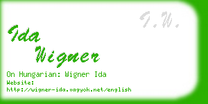 ida wigner business card